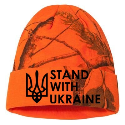 Stand With Ukraine Military Support Ukrainians Army Kati Licensed 12" Camo Beanie