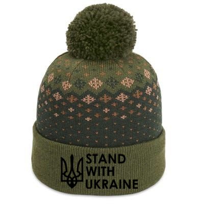 Stand With Ukraine Military Support Ukrainians Army The Baniff Cuffed Pom Beanie