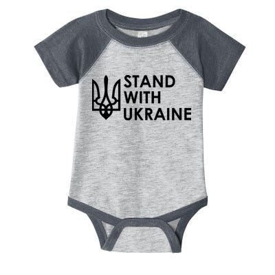 Stand With Ukraine Military Support Ukrainians Army Infant Baby Jersey Bodysuit