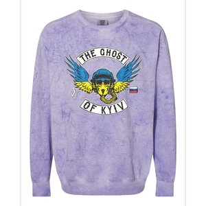 Stand With Ukraine The Ghost Of Kyiv Colorblast Crewneck Sweatshirt