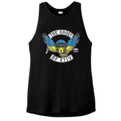 Stand With Ukraine The Ghost Of Kyiv Ladies PosiCharge Tri-Blend Wicking Tank