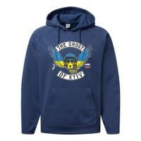 Stand With Ukraine The Ghost Of Kyiv Performance Fleece Hoodie