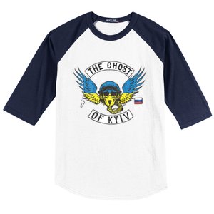 Stand With Ukraine The Ghost Of Kyiv Baseball Sleeve Shirt