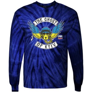 Stand With Ukraine The Ghost Of Kyiv Tie-Dye Long Sleeve Shirt