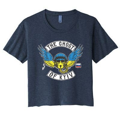 Stand With Ukraine The Ghost Of Kyiv Women's Crop Top Tee