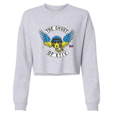 Stand With Ukraine The Ghost Of Kyiv Cropped Pullover Crew