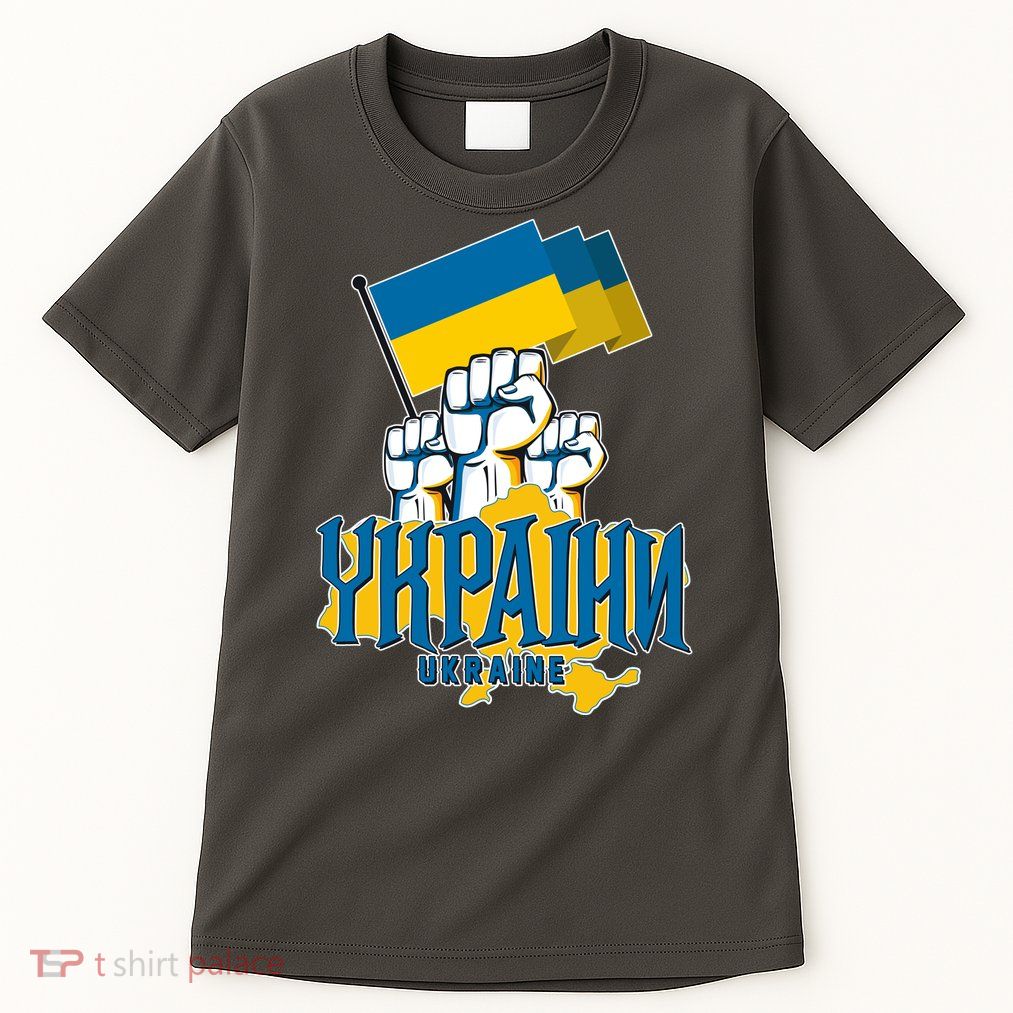 Stand With Ukraine Ukrainian Flag Protest Fist Tall T-Shirt