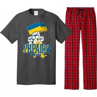 Stand With Ukraine Ukrainian Flag Protest Fist Pajama Set