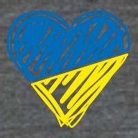 Stand With Ukraine Scribble Heart Ukrainian Flag Baby Bodysuit