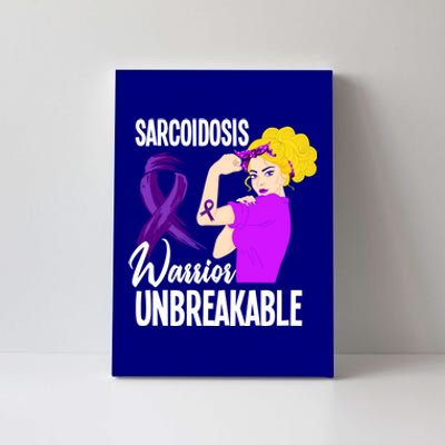 Sarcoidosis Warrior Unbreakable Sarcoidosis Awareness Gift Canvas