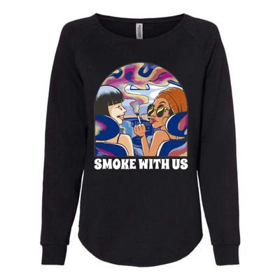 Smoke With Us Weed Females Womens California Wash Sweatshirt