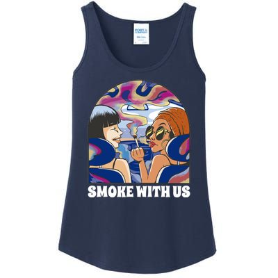 Smoke With Us Weed Females Ladies Essential Tank