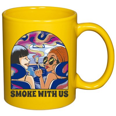 Smoke With Us Weed Females 11oz C Handle Ceramic Mug