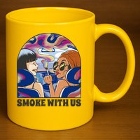 Smoke With Us Weed Females 11oz C Handle Ceramic Mug