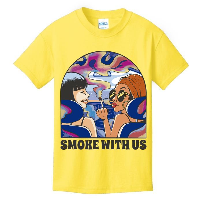 Smoke With Us Weed Females Kids T-Shirt