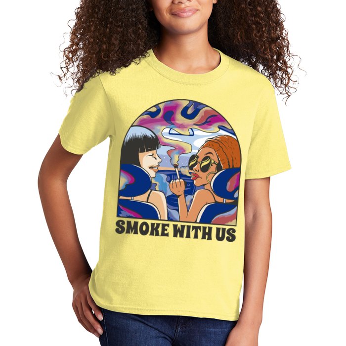 Smoke With Us Weed Females Kids T-Shirt