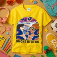 Smoke With Us Weed Females Kids T-Shirt