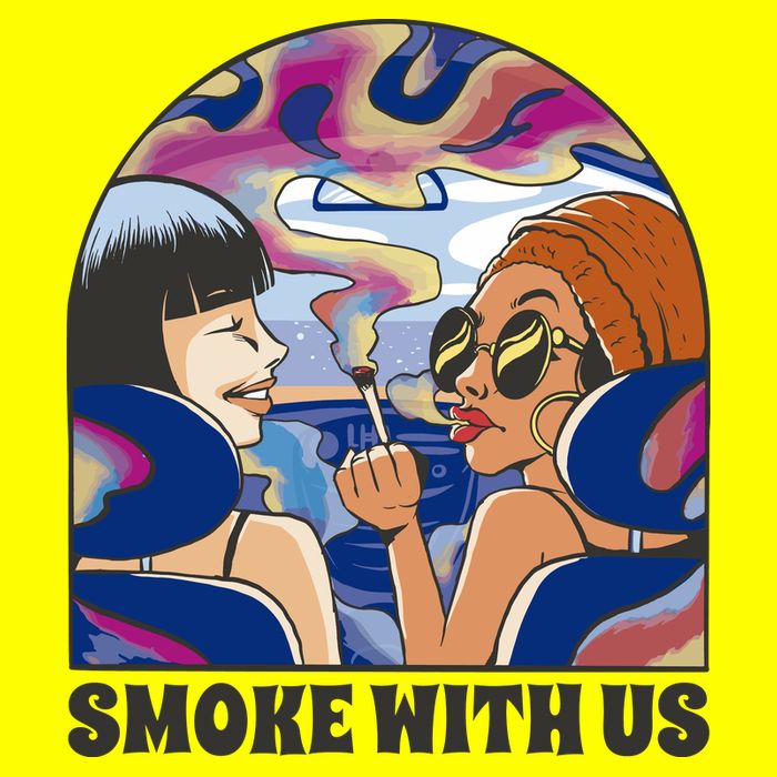 Smoke With Us Weed Females Kids T-Shirt