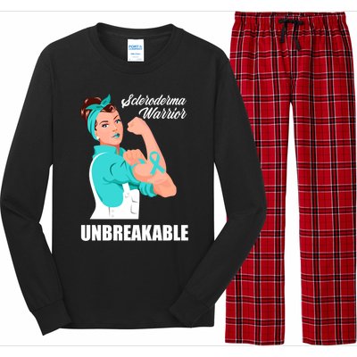 Scleroderma Warrior Unbreakable Scleroderma Awareness Great Gift Long Sleeve Pajama Set