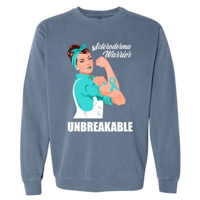 Scleroderma Warrior Unbreakable Scleroderma Awareness Great Gift Garment-Dyed Sweatshirt