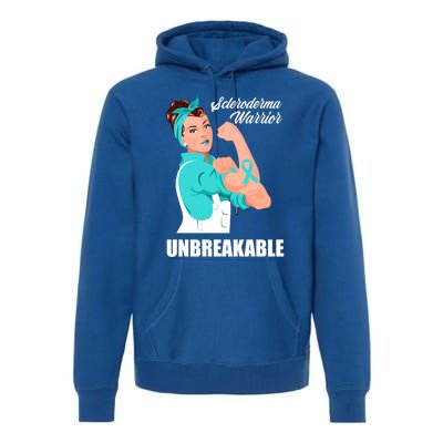 Scleroderma Warrior Unbreakable Scleroderma Awareness Great Gift Premium Hoodie