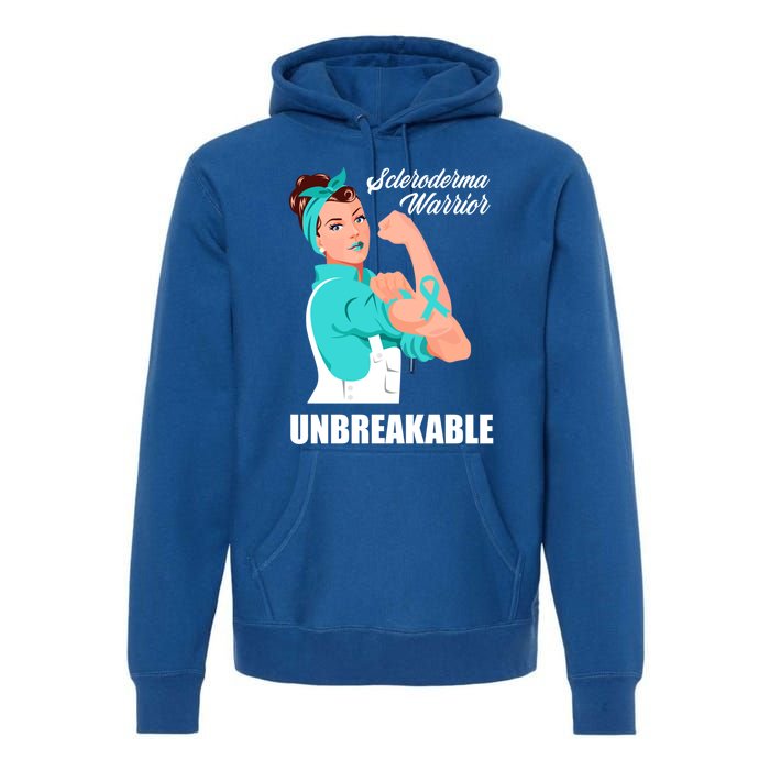 Scleroderma Warrior Unbreakable Scleroderma Awareness Great Gift Premium Hoodie