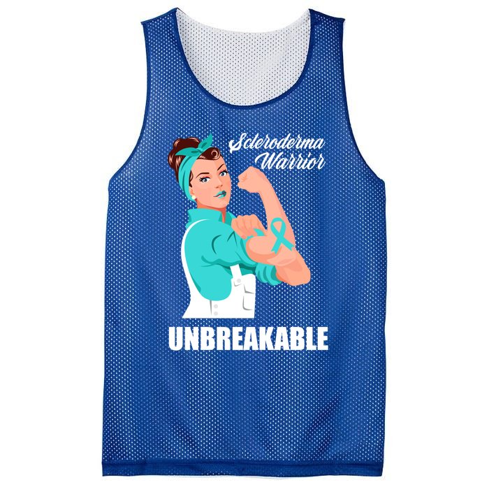 Scleroderma Warrior Unbreakable Scleroderma Awareness Great Gift Mesh Reversible Basketball Jersey Tank