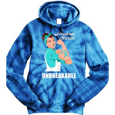 Scleroderma Warrior Unbreakable Scleroderma Awareness Great Gift Tie Dye Hoodie