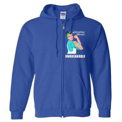 Scleroderma Warrior Unbreakable Scleroderma Awareness Great Gift Full Zip Hoodie