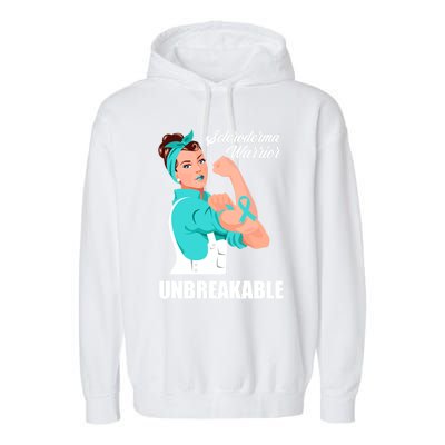 Scleroderma Warrior Unbreakable Scleroderma Awareness Great Gift Garment-Dyed Fleece Hoodie