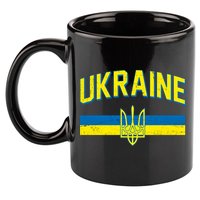 Stand With Ukraine Ukrainian Flag Coat Of Arms 11oz C Handle Ceramic Mug