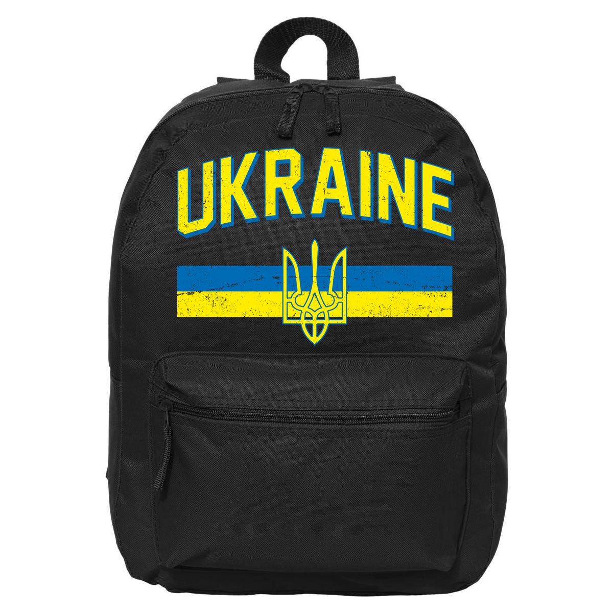 Stand With Ukraine Ukrainian Flag Coat Of Arms 16 in Basic Backpack