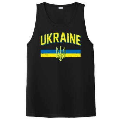 Stand With Ukraine Ukrainian Flag Coat Of Arms PosiCharge Competitor Tank