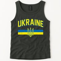 Stand With Ukraine Ukrainian Flag Coat Of Arms Tank Top