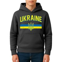 Stand With Ukraine Ukrainian Flag Coat Of Arms Kids Hoodie