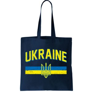 Stand With Ukraine Ukrainian Flag Coat Of Arms Tote Bag