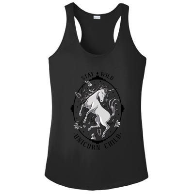 Stay Wild Unicorn Child Ladies PosiCharge Competitor Racerback Tank