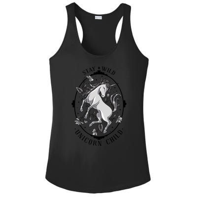 Stay Wild Unicorn Child Ladies PosiCharge Competitor Racerback Tank