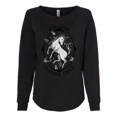 Stay Wild Unicorn Child Womens California Wash Sweatshirt