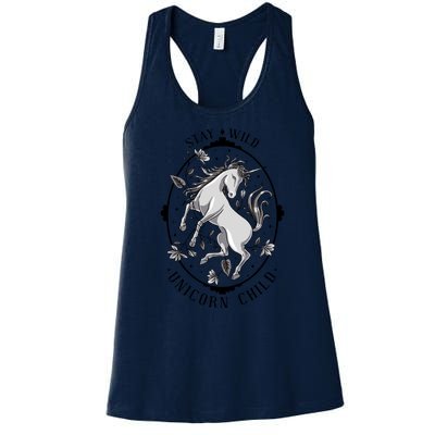 Stay Wild Unicorn Child Women's Racerback Tank