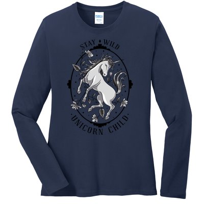 Stay Wild Unicorn Child Ladies Long Sleeve Shirt