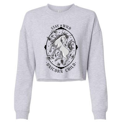 Stay Wild Unicorn Child Cropped Pullover Crew