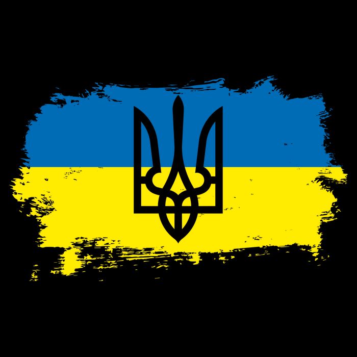 Stand With Ukraine Painted Distressed Ukrainian Flag Symbol Cooling Performance Crew T-Shirt