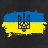 Stand With Ukraine Painted Distressed Ukrainian Flag Symbol 15oz Campfire Ceramic Mug