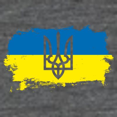 Stand With Ukraine Painted Distressed Ukrainian Flag Symbol T-Shirt