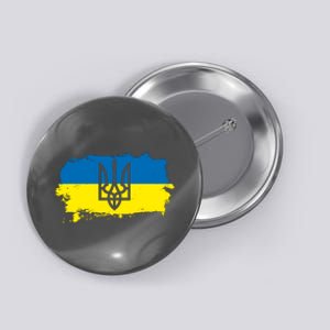 Stand With Ukraine Painted Distressed Ukrainian Flag Symbol Button