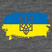 Stand With Ukraine Painted Distressed Ukrainian Flag Symbol 7-Panel Snapback Hat