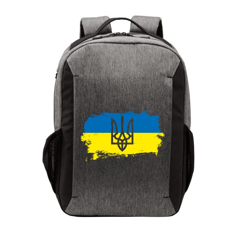 Stand With Ukraine Painted Distressed Ukrainian Flag Symbol Vector Backpack