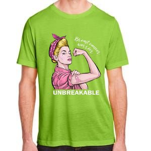 Strong Warrior Unbreakable Breast Cancer Awareness Funny Gift Adult ChromaSoft Performance T-Shirt