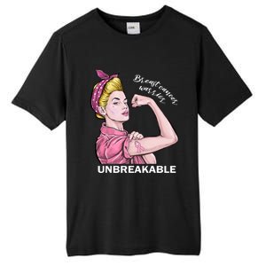 Strong Warrior Unbreakable Breast Cancer Awareness Funny Gift Tall Fusion ChromaSoft Performance T-Shirt